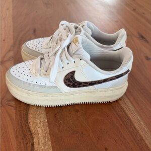 Nike Court Vision Alta sneaker - leopard swoosh - size 8